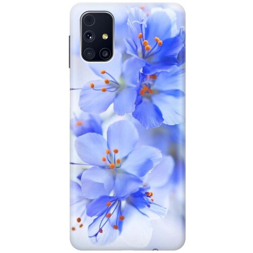 фото Ультратонкий силиконовый чехол-накладка для samsung galaxy m31s с принтом "лазурные орхидеи" gosso