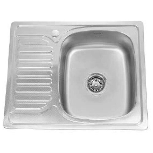 Мойка кухонная врезная нержавеющая сталь SINKLIGHT N 6350 R 0.8/180 1P глянец