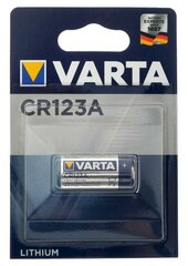 Varta Батарейка литиевая Varta Professional, CR123A (DL123A)-1BL, для фото, 3В, блистер, 1 шт.