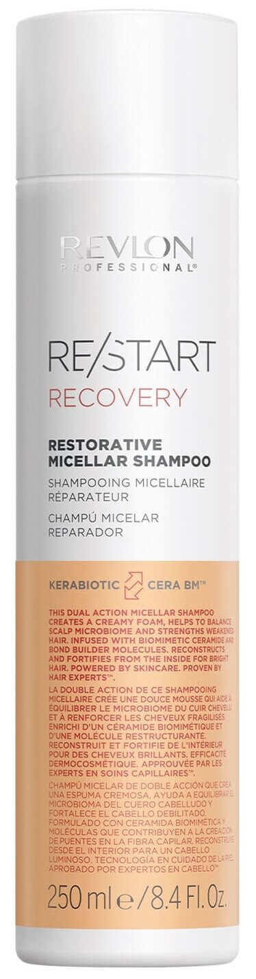 Revlon Professional шампунь Restart Recovery Restorative Micellar для поврежденных волос, 250 мл