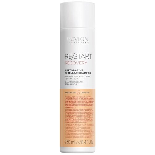 revlon professional restart hydration moisture micellar shampoo мицеллярный шампунь для нормальных и сухих волос 1000 мл Revlon Professional шампунь Restart Recovery Restorative Micellar для поврежденных волос, 250 мл