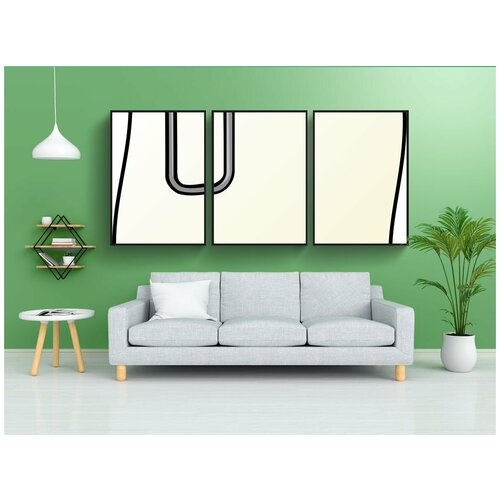 фото Набор модулных постеров для интерьера "бумага, скрепка, лист" 60x90 см. в тубусе, без рамки lotsprints