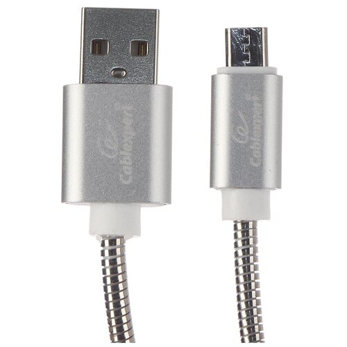Аксессуар Gembird Cablexpert USB AM/microBM 1m Silver CC-G-mUSB02S-1M кабель interstep usb micro usb 1m silver 44018