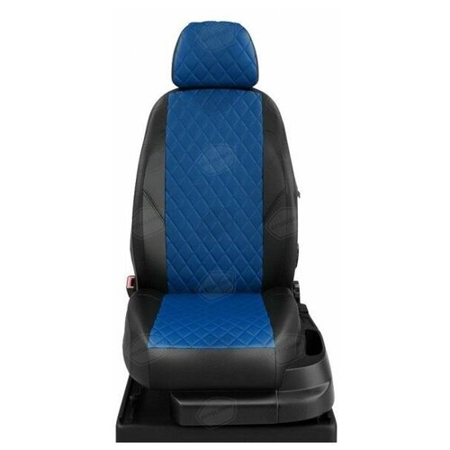 фото Чехлы chevrolet cobalt 2 2011-2016 экокожа черный, синий автолидер ch03-1001-ec05-r-blu avtolider1