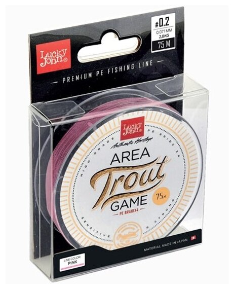 Плетеный шнур Lucky John Area Trout Game BRAID Pink 075/011