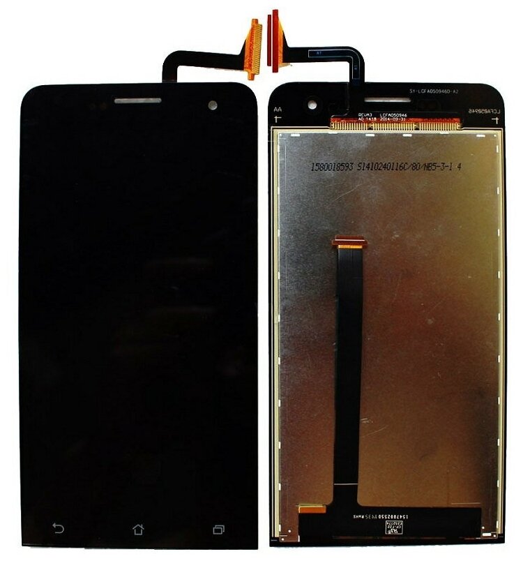 Дисплей (экран) в сборе с тачскрином для Asus Zenfone 5 Lite (A502CG) черный