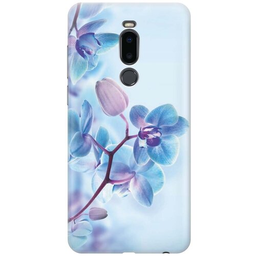 фото Gosso ультратонкий силиконовый чехол-накладка для meizu note 8 с принтом "синий цветок на синем"