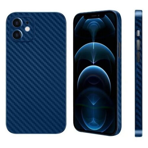 фото Чехол для iphone 13 (6.1") карбоновая k- doo air carbon 0.45мм синяя k-doo