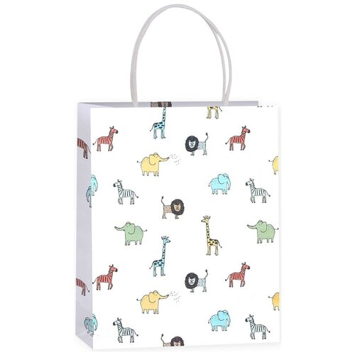 фото Пакет подарочный, животные джунглей, 42*32*11 см, 1 шт. дон баллон