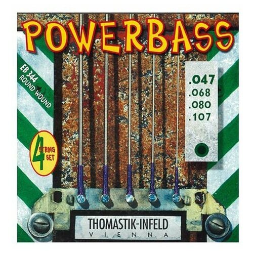 EB344 Power Bass Комплект струн для бас-гитары, Medium Light, 47-107, Thomastik