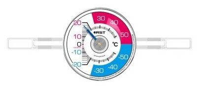 Термометр оконный биметаллический на липучках RST 02098