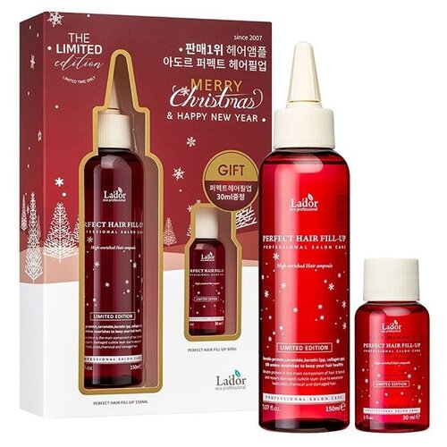 фото La'dor набор филлеров the limited edition merry christmas perfect hair fill-up, 180 мл, 2 шт.