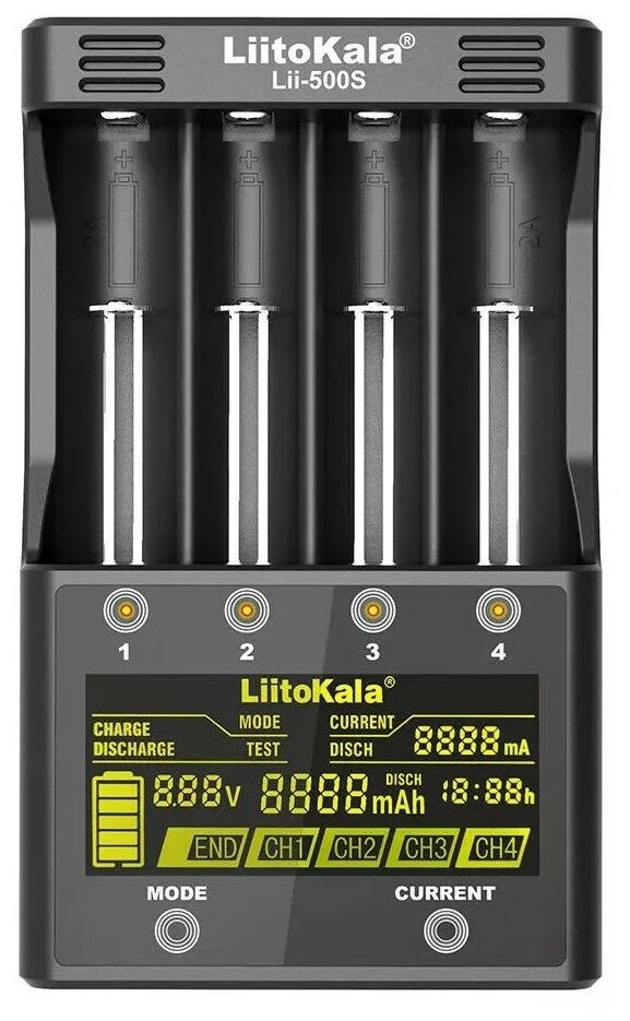 Зарядное устройство LiitoKala Lii-500S LCD Чёрное