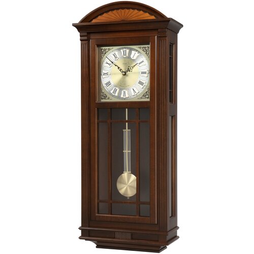 фото Часы настенные деревянные большие с маятником и боем vostok н-9530-1 размер 32,6х80 см vostok europe