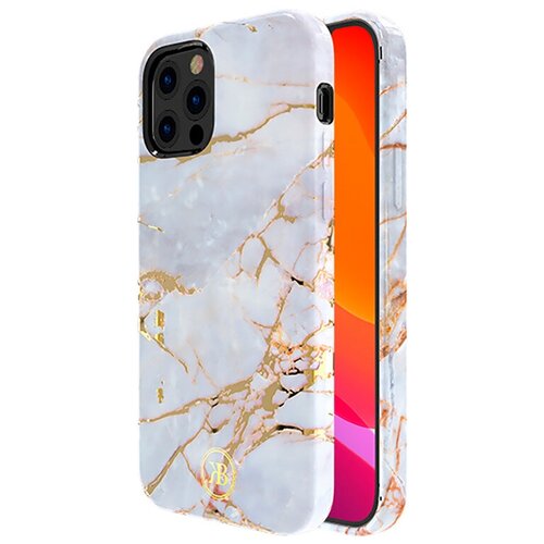 фото Чехол kingxbar marble для iphone 12 pro max белый kingxbar ip 12/12 pro max marble series-white
