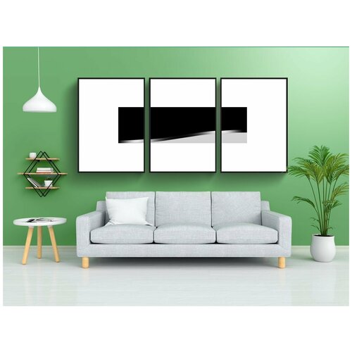 фото Набор модулных постеров для интерьера "знамя, дизайн, чернить" 60x90 см. в тубусе, без рамки lotsprints