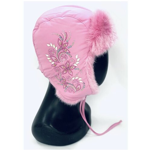 фото Шапка ушанка tutu, размер 54-56, розовый