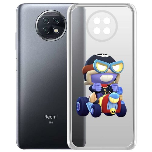 фото Чехол-накладка clear case brawl stars-безумный карл для xiaomi redmi note 9t krutoff group