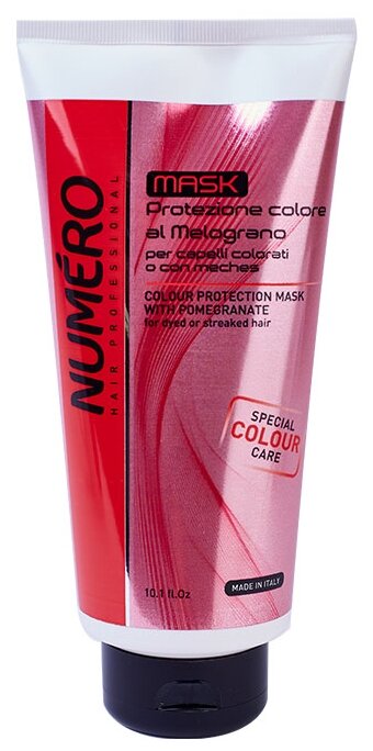 Brelil Professional Numеro Colour Protection Mask With Powegranate Маска для защиты цвета волос, 340 г, 300 мл, туба