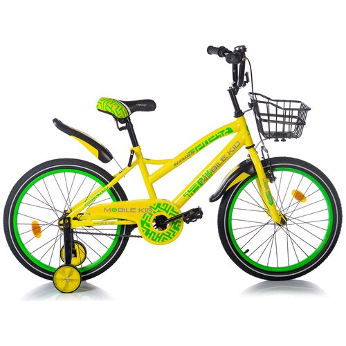 Городской велосипед Mobile Kid Slender 20 (2022) желто-зеленый 12 (требует финальной сборки)