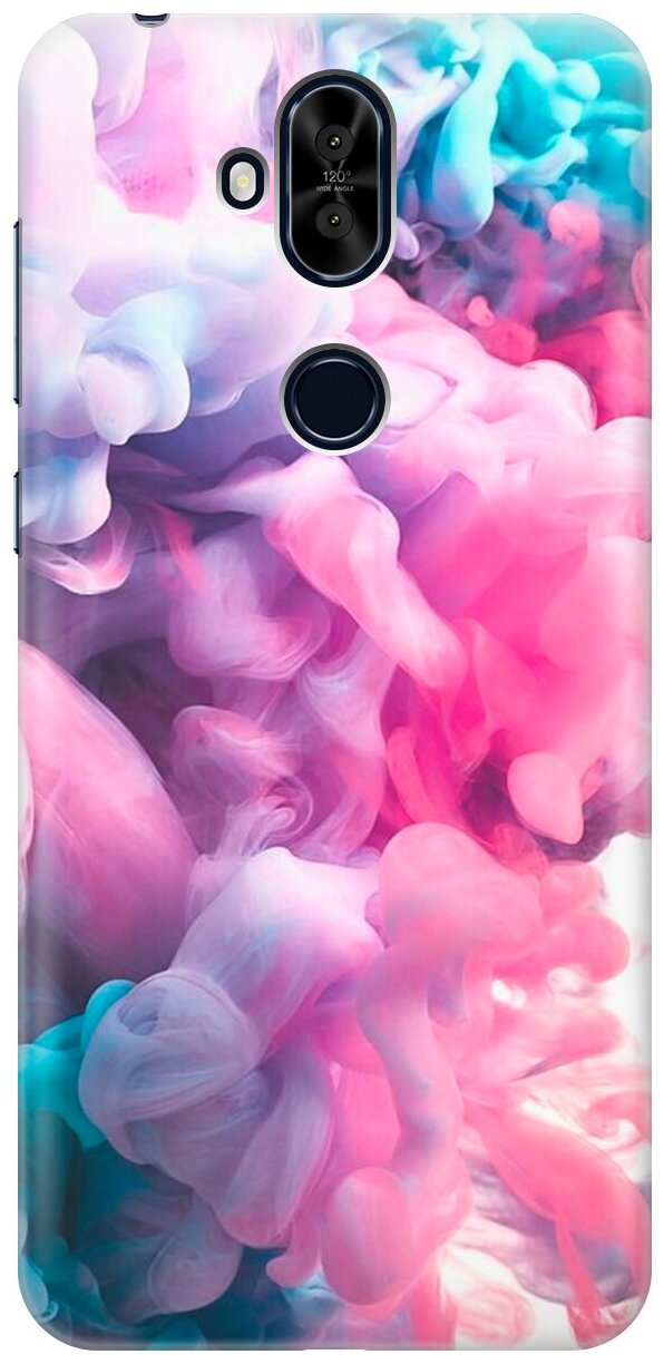 Силиконовый чехол Розово-голубой дым на Asus Zenfone 5Q / 5 Lite ZC600KL / Асус Зенфон 5 Кью / 5 Лайт