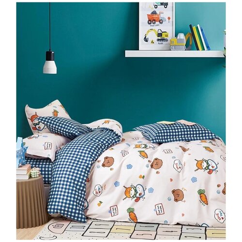фото Детский комплект постельного белья boris bd004, сатин, 1,5-спальный, наволочка 50х70