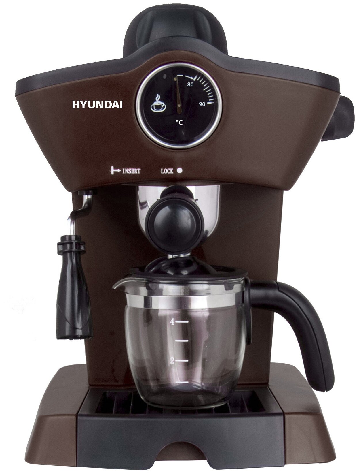 Кофеварка рожковая Hyundai HEM-2311 коричневый