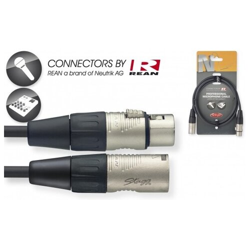 STAGG NMC6R Кабель XLR f - XLR m микрофонный кабель stagg nmc6r