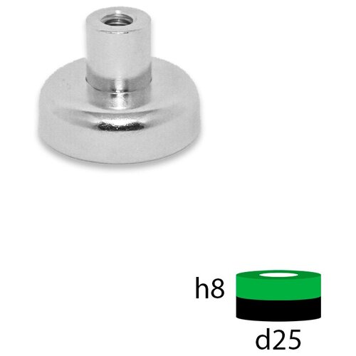 Магнитное крепление под болт D25