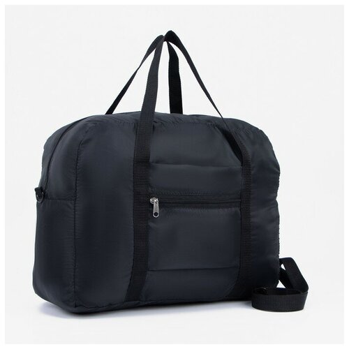 фото Сумка дорожная, складная в косметичку, отдел на молнии, наружный карман, цвет чёрный нет бренда