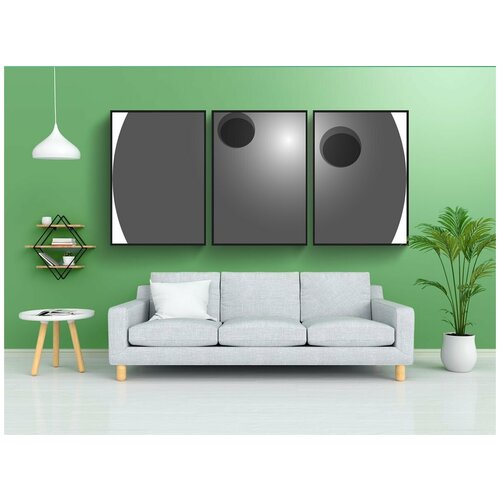 фото Набор модулных постеров для интерьера "боулинг, мяч, чернить" 60x90 см. в тубусе, без рамки lotsprints