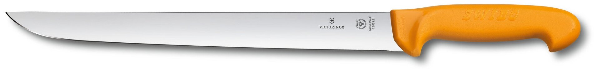 Нож для отбивной и стейка Victorinox Swibo 5.8433.31 с прямым лезвием, жёлтый, 31 см