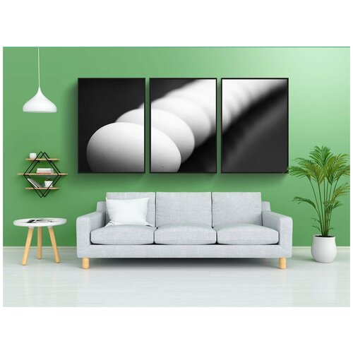 фото Набор модулных постеров для интерьера "яйцо, макро, яичная скорлупа" 60x90 см. в тубусе, без рамки lotsprints