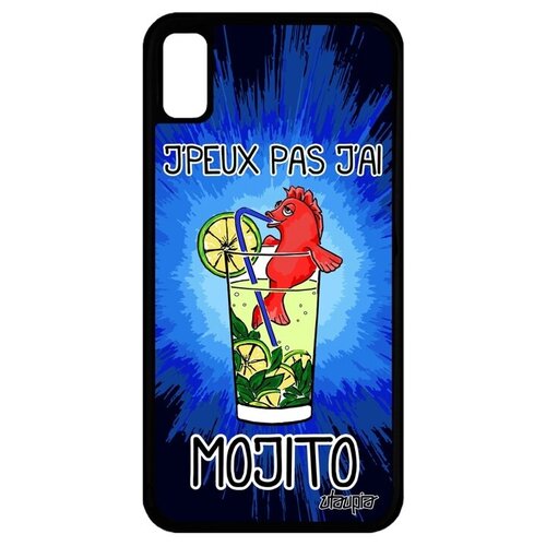 фото Защитный чехол на смартфон // iphone xr // "не могу - у меня мохито!" пародия прикольный, utaupia, синий
