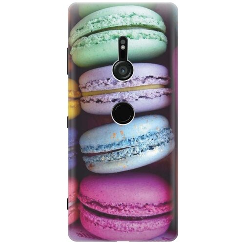 фото Силиконовый чехол на sony xperia xz3 / сони иксперия икс зет 3 с принтом "макаруны" gosso