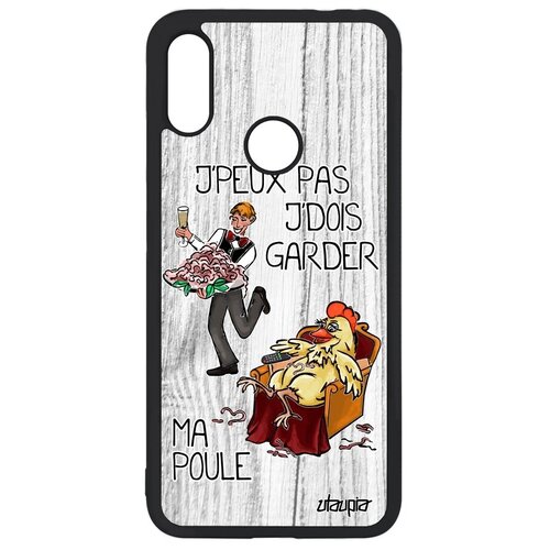 фото Противоударный чехол на мобильный // xiaomi redmi note 7 // "не могу - у меня курица!" карикатура повод, utaupia, светло-серый