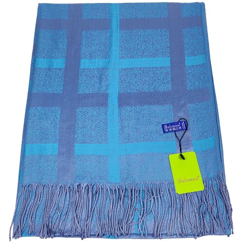 Палантин Dalinnica, шерсть, с бахромой, 183х65 см, черный, красный