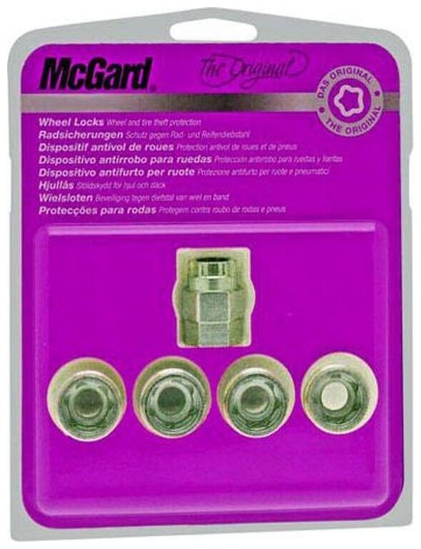 Гайки-секретки McGard 24013SU M12x1.25 L19.7mm S19/21mm