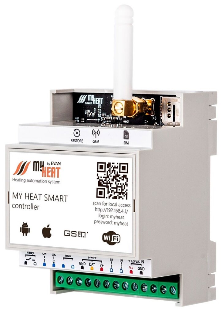 Контроллер MyHeat Smart для простых систем отопления