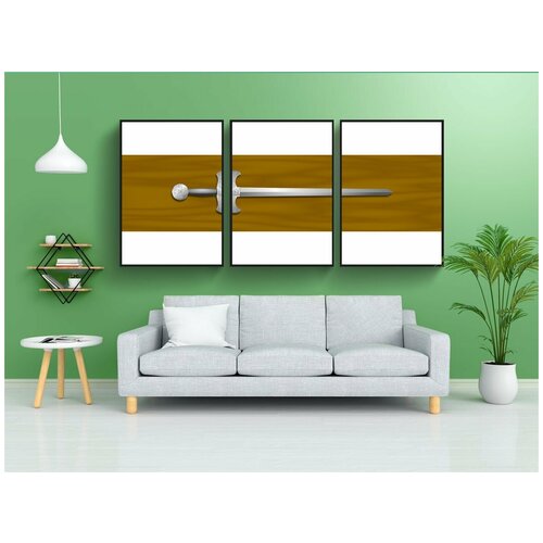 фото Набор модулных постеров для интерьера "меч, длинный меч, оружие" 60x90 см. в тубусе, без рамки lotsprints