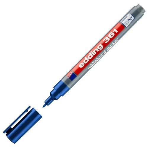 Маркер для белых досок EDDING 361/3, 1 мм, синий, 10 шт. edding маркер для белых досок 365 синий
