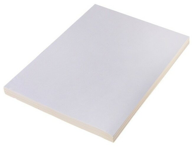 Бумага А4, 100 листов, 80 г/м, самоклеящаяся, белая матовая