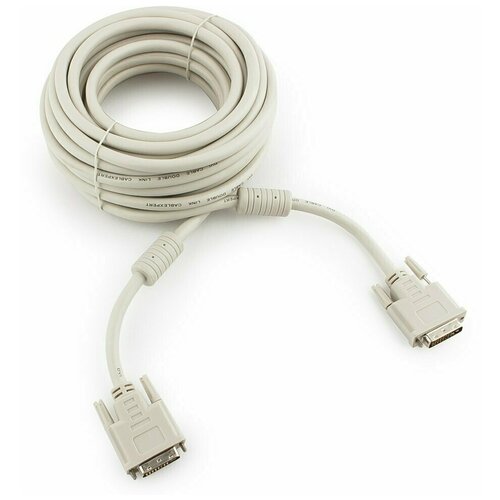 DVI кабель Cablexpert CC-DVI2-10M кабель dvi d dual link cablexpert cc dvi2l bk 10m 25m 25m 10м ccs черный экран феррит кольца