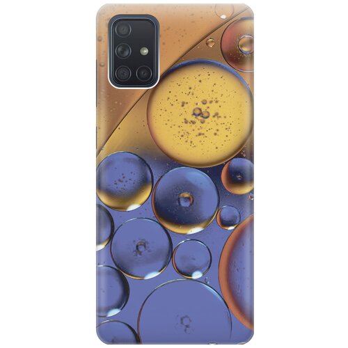 фото Силиконовый чехол на samsung galaxy a71 / самсунг а71 с принтом "сине-желтые пузырьки" gosso