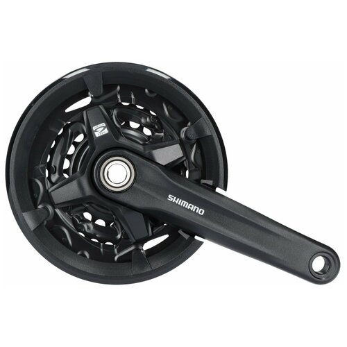 Система велосипедная SHIMANO Altus MT200-3, 175мм, 40/30/22T, для 9 скоростей, с защитой, черный, EFCMT2103EX002CL система shimano altus fc mt101 9ск квадрат 40 30 22t 175mm защита