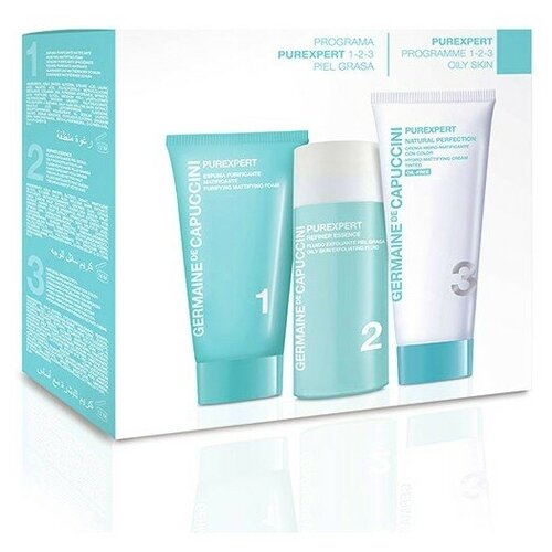 фото Набор для жирной кожи с тоном germaine de capuccini purexpert natural perfectio set 1-2-3 oily
