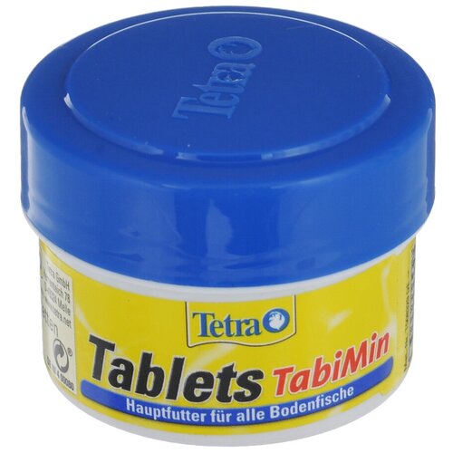 Tetra TabiMin 18гр, 58 таблеток, таблетки для всех видов донных рыб таблетированный корм для травоядных донных рыб pleco tablets 120 таблеток