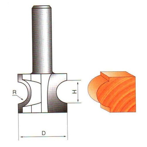 Фреза Globus 1014 D48 (12) кромочная полустержневая