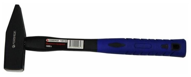 Молоток слесарный с фиберглассовой ручкой и резиновой противоскользящей накладкой (400г) Forsage F-805400