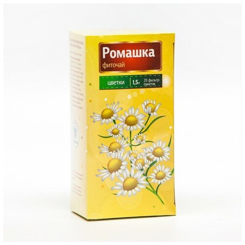 Vitamuno Фиточай Ромашка Vitamuno для взрослых, 20 фильтр-пакетов по 1.5 г